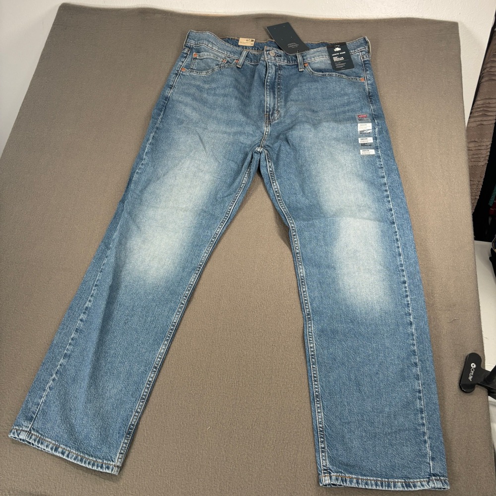 Levi's 505 Regular Straight Jeans Mens Size 38x29 Blue Denim Stretch 00505-2545